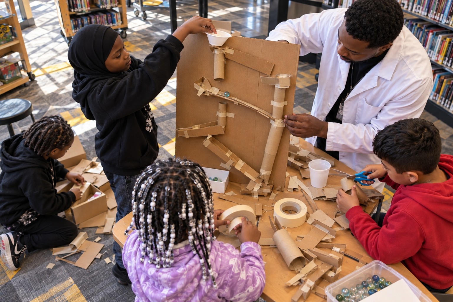 Marble run makers hands-on activity
