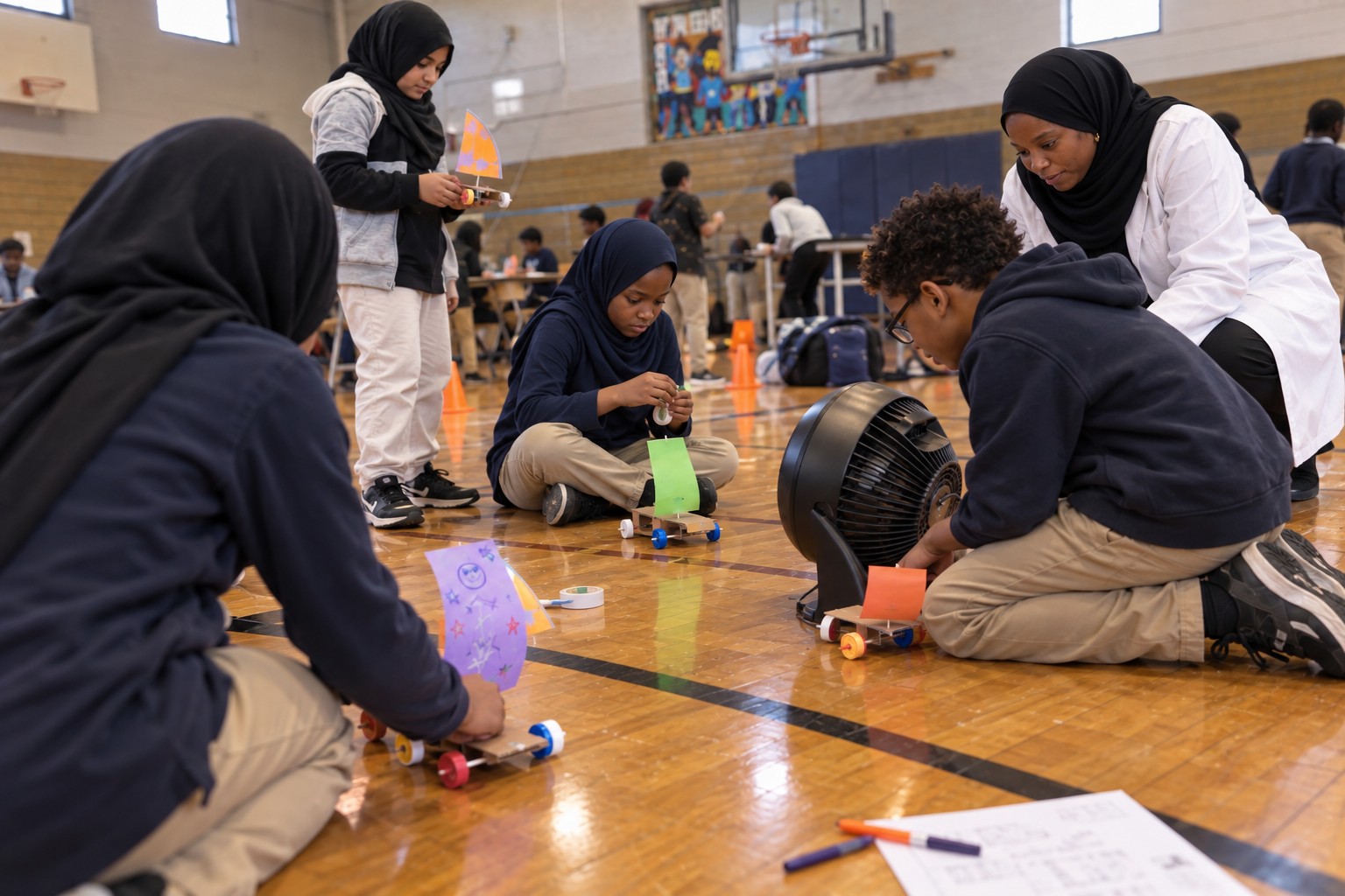 Wind-powered racers hands-on activity